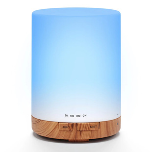 Factory Hot Sale Wood Grain Humidifier 300ml Household Essential Oil Diffuser Colorful Aromatherapy Lamp Mute Aromatherapy Machine
