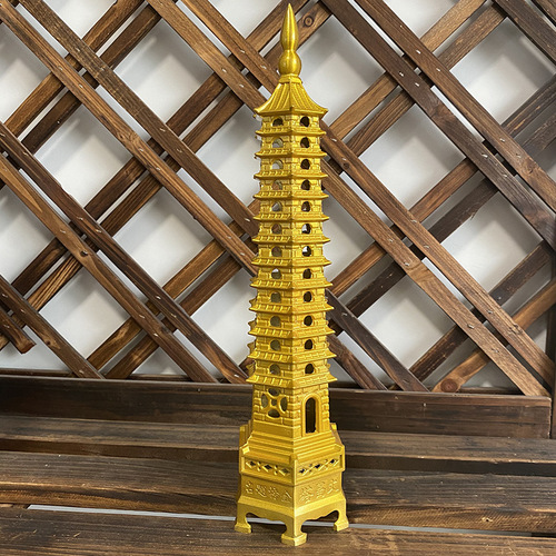 New style pure copper Wenchang Tower ornaments 13 layers 30 cm brass 13 layers full copper Wenchang Tower ornaments wholesale