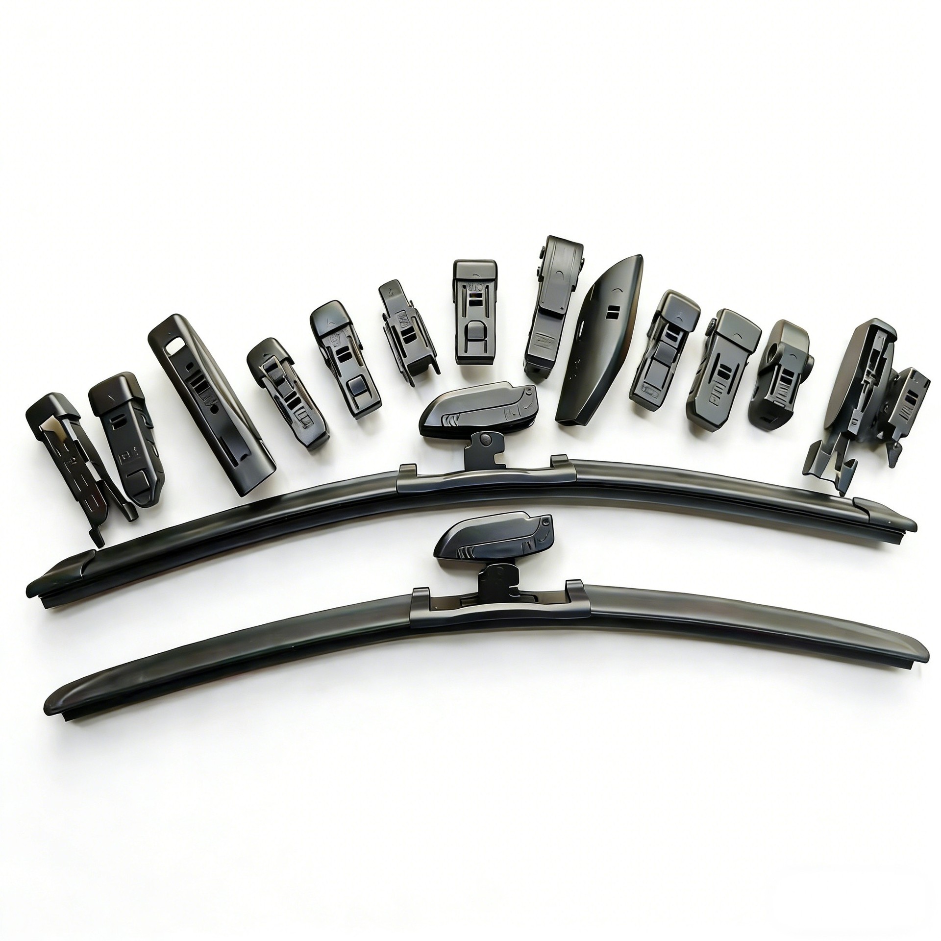 Multifunctional Wiper Blades for Cross-Border Shipping, Interchangeable Clip-On Connectors, Universal, Wear-Resistant, Export Trade, Boneless Wipers for Snow Removal