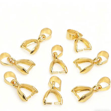 保色18k金电镀瓜子扣手工diy铜扣水晶玉石珠宝夹扣饰品吊坠扣配件