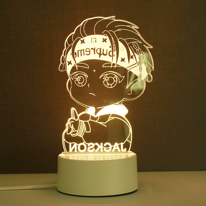 LED-ночник Creative Touch, питание USB/батарейки, 3D-акриловый дизайн, 15×5,5×20,5 см