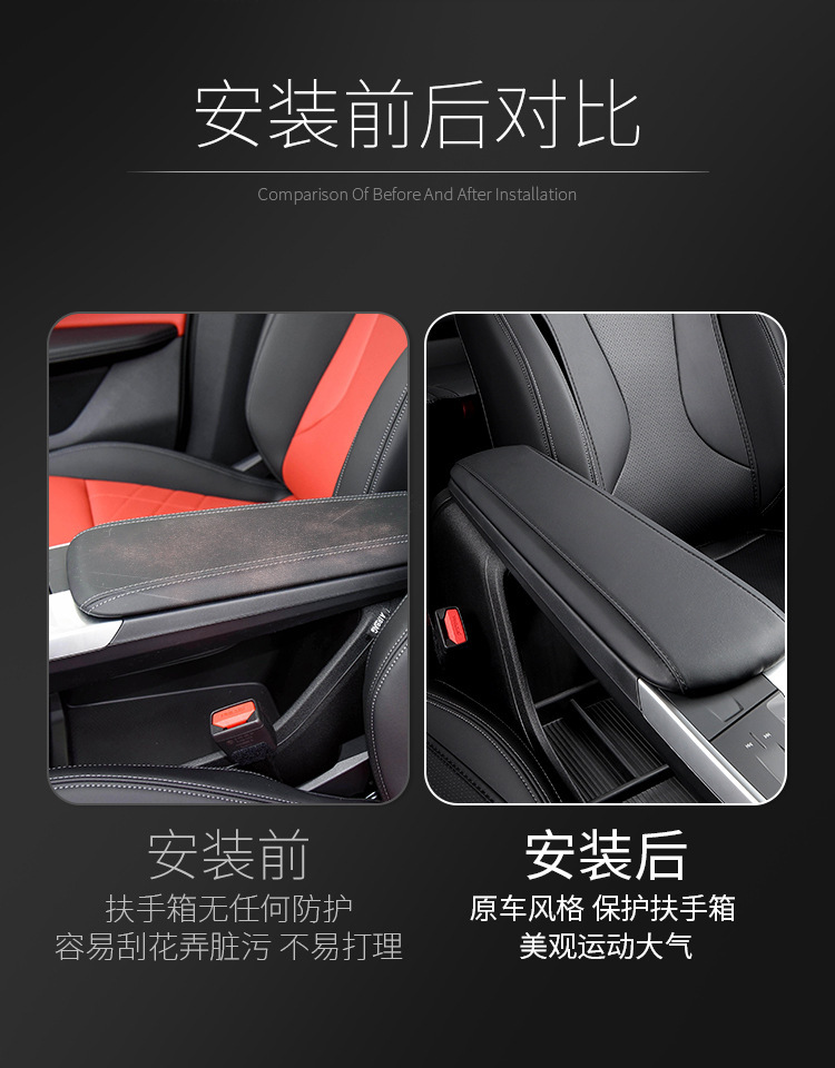 Suitable for 23-24 Bmw New X1/Ix1 Armrest Box Cover Protective Cover Car Interior Decoration Modification Supplies