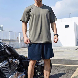 Physical Training Clothing Suit Short-Sleeved Shirt Men's Summer Quick-Drying Breathable Energy Shorts Round Neck Fitness Outdoor Supply Chain