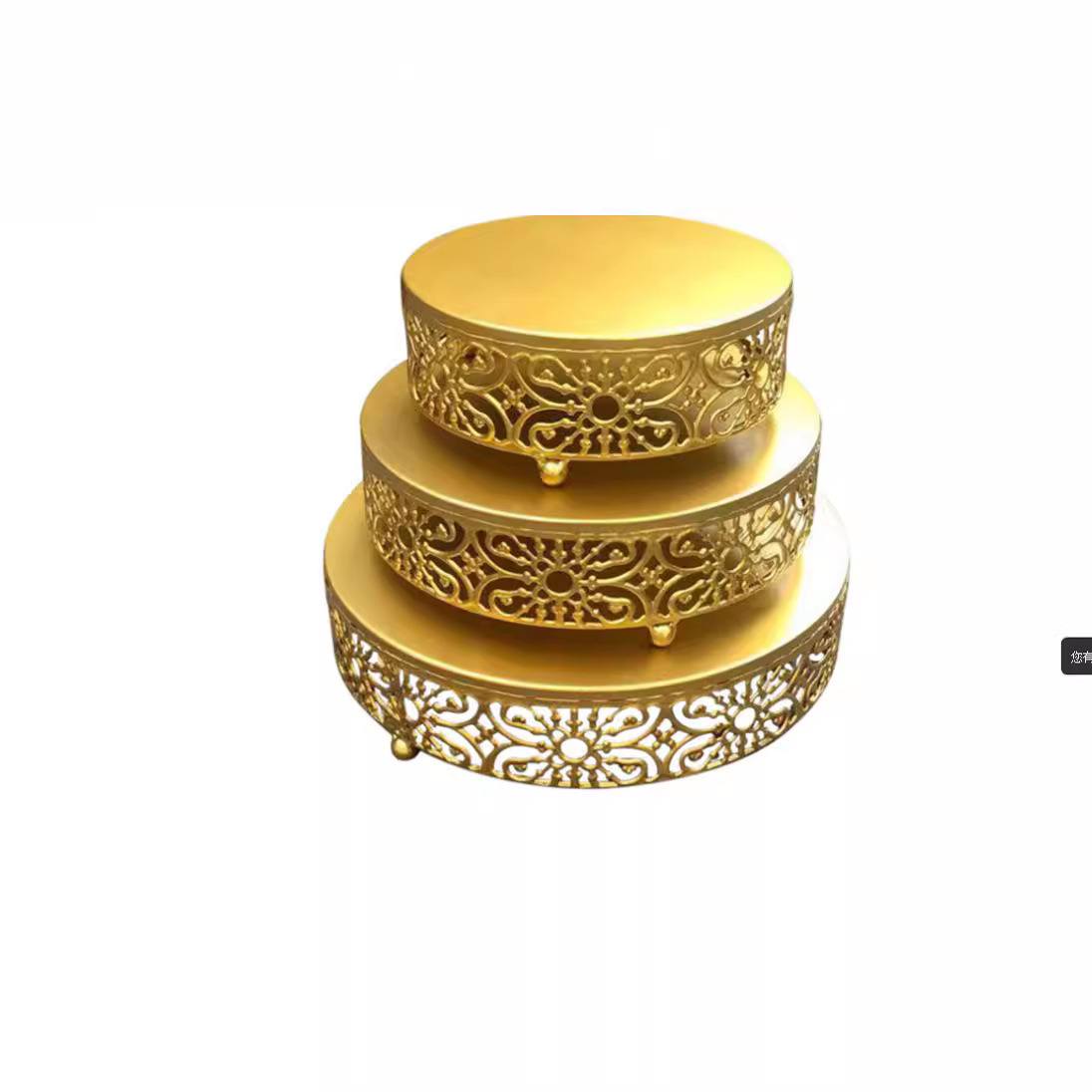 Boda europea apoyos de mesa bandeja de pastel redonda hierro forjado estante de pastel de pies altos bandeja de frutas bandeja de refrigerio