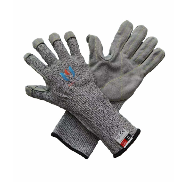 防割防刺贴皮手套机械玻璃钢板船舶新能源防扎硅石防护救援抢险用