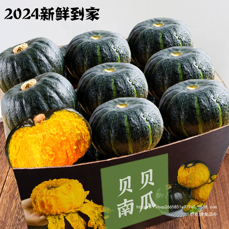 贝贝南瓜新鲜9斤板栗味小南瓜栗面日本老瓜婴儿孕妇粉糯香甜