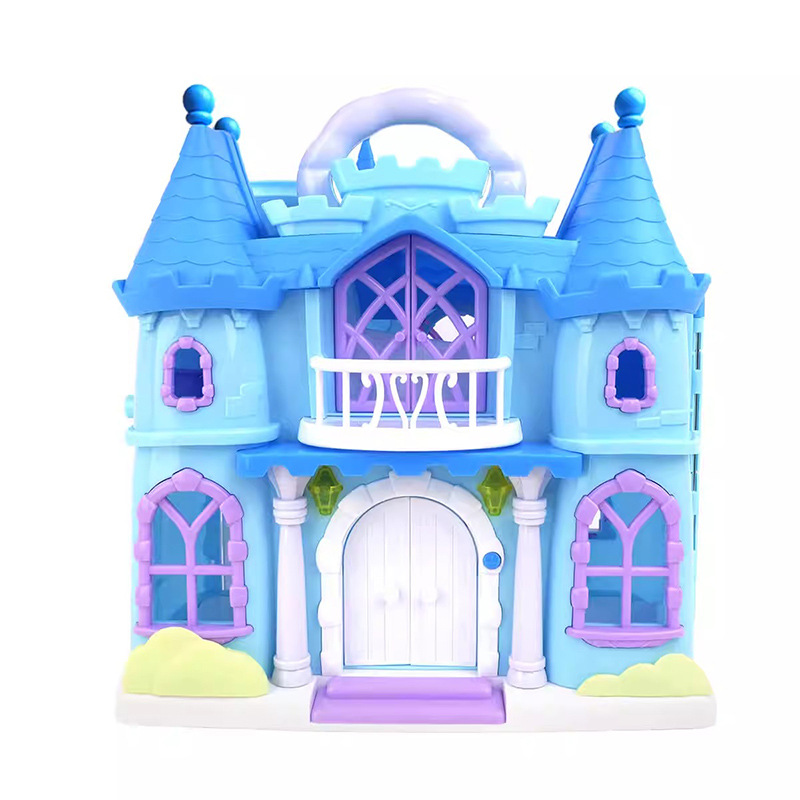 Juguetes de simulación de Disney Frozen para niñas, modelo de castillo magnético, escena de cabaña, venta al por mayor