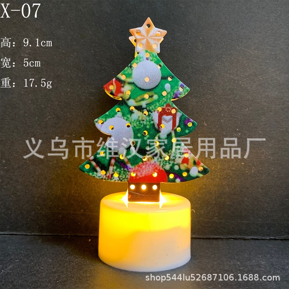 Vela Electrónica LED de Navidad de Hierro con Luz Cálida para Decoración de Noche image 14