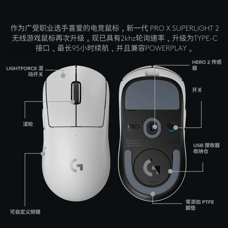 Беспроводная игровая мышь Logitech GPW3 поколения, GPW2 поколения обновленная до Shit King 3 поколения, киберспорт, игра LOL, поедание курочки