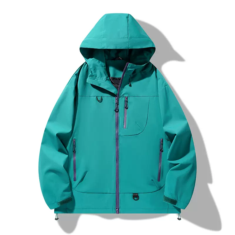 2025新款冲锋衣外套男女春秋防风防水连帽夹克山系户外旅游登山服
