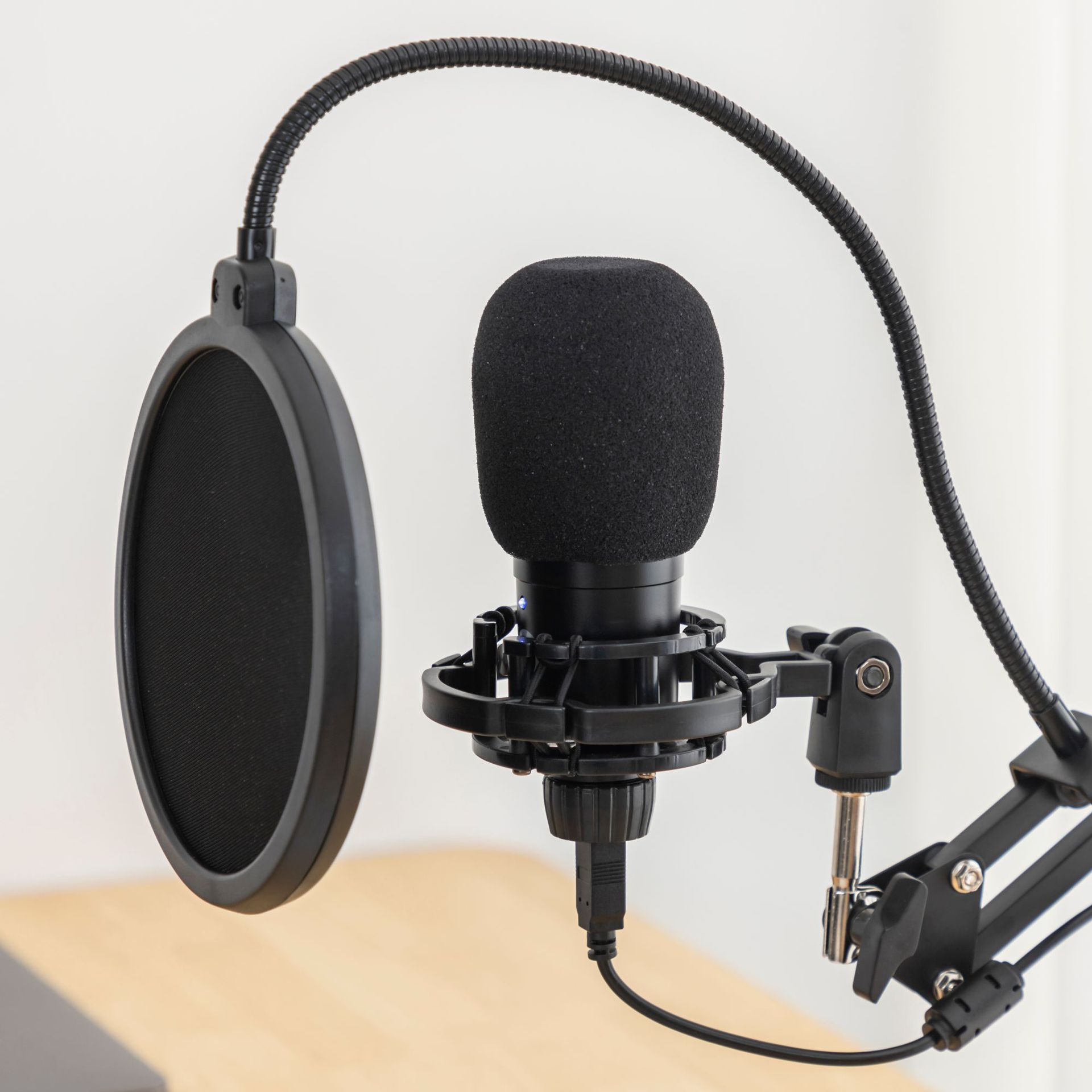 Microfono da tavolo USB personalizzabile con confezione OEM per computer da gioco, microfono di registrazione a condensatore, microfono wireless per_voghion.com