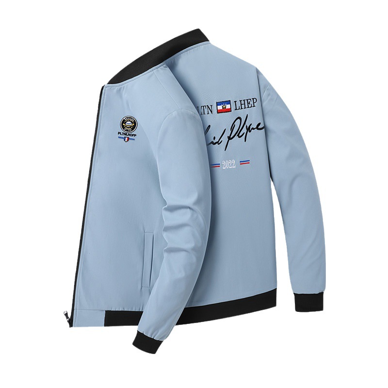 Spring and Autumn outerwear men's Korean version trendy casual and handsome printed jacket men's trendy plush oversized_voghion.com