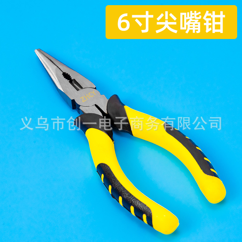 Tiger mango de cuero punta Alicates de punta de 6 pulgadas