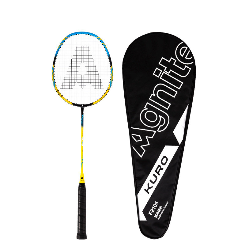 Raqueta de bádminton de Deloitte FH100 de carbono auténtico para estudiantes duraderos 6 conjuntos de raquetas dobles.