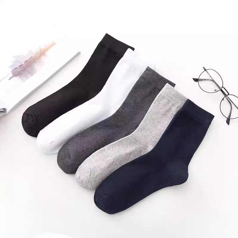 Men's Socks, Mid-Calf, Spring and Autumn, All Seasons, Sports, Anti-Odor, Absorbent, Breathable, Versatile, Simple, Business Mid-Calf Socks
