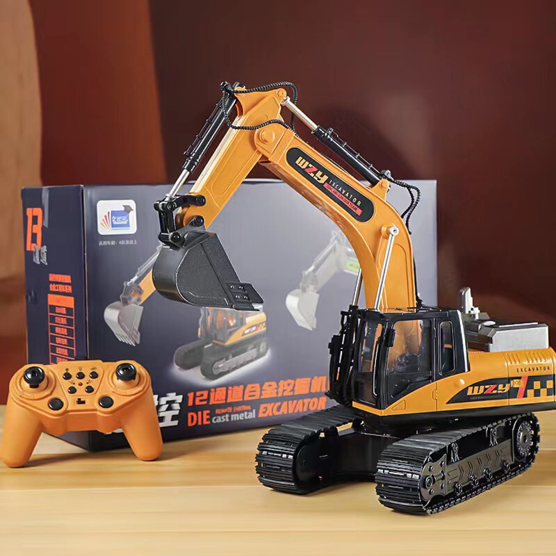 Large alloy children's remote control car excavator toy car boy electric excavator engineering car excavator cross-border