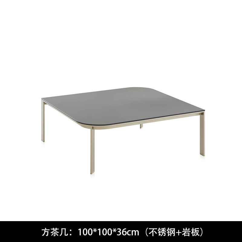 Sofá nórdico al aire libre ocio minimalista diseñador de acero inoxidable patio villa creativo impermeable muebles al aire libre