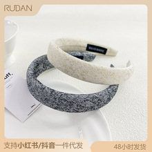 RUDAN秋季时尚优雅感高级感头箍发饰女轻奢风小众编织小香风发箍