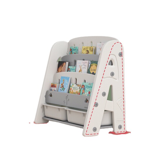 Manlong Cactus Bookshelf, Picture Book Rack, Baby Toy Organizer Shelf, Kids' Storage Cabinet, Plastic Storage Bookcase