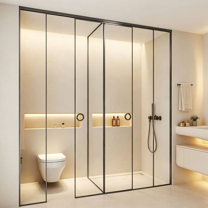 Amazon-exclusive T-shaped shower room design, a dual-purpose bathroom for hotels and guesthouses, with custom-made partitions