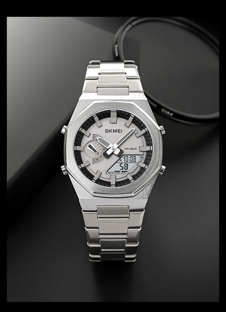 150g Weight Glass Mirror Material Stainless Steel Strap Material Watch Classification Pointer Display Type Butterfly Double Snap Buckle Style Oval Dial Shape Holiday, Travel, Selfie Occasion Electronic Movement Geometric Pattern Unisex Gender Casual, Simple Style Style Casual Simple Style Geometric Butterfly Double Snap Electronic Men's Watches