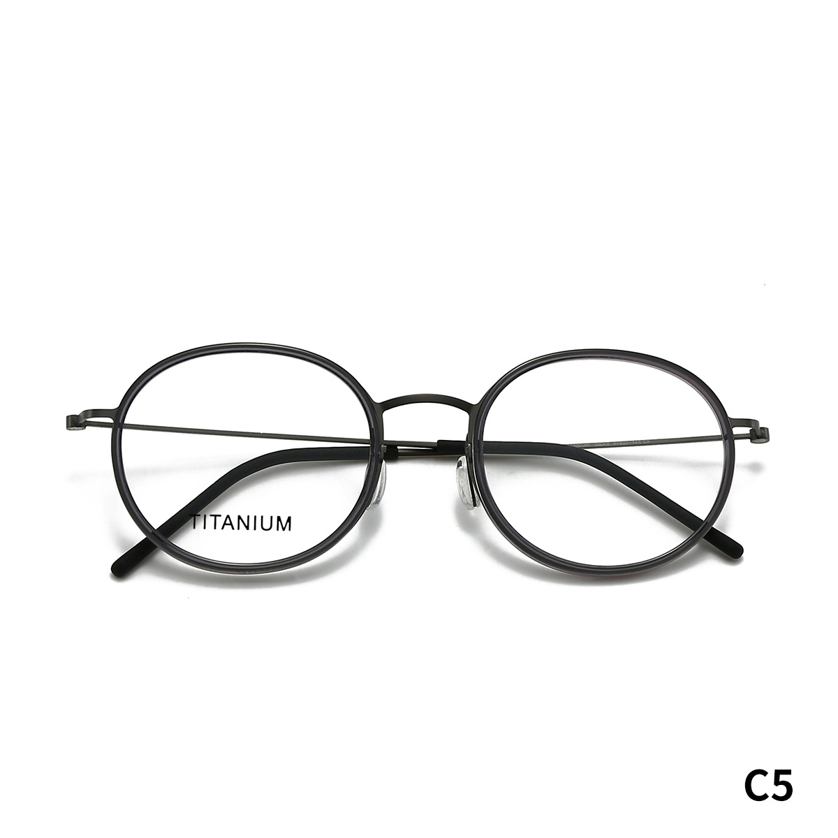 STUDIOMUKU gafas de madera cool retrógrado redondo marco de gafas minimalista placa clásica marco de gafas redondo universal