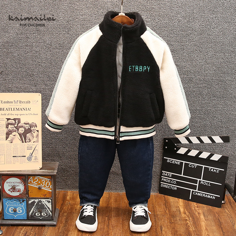 Boys jacket spring and autumn 2021 new f...