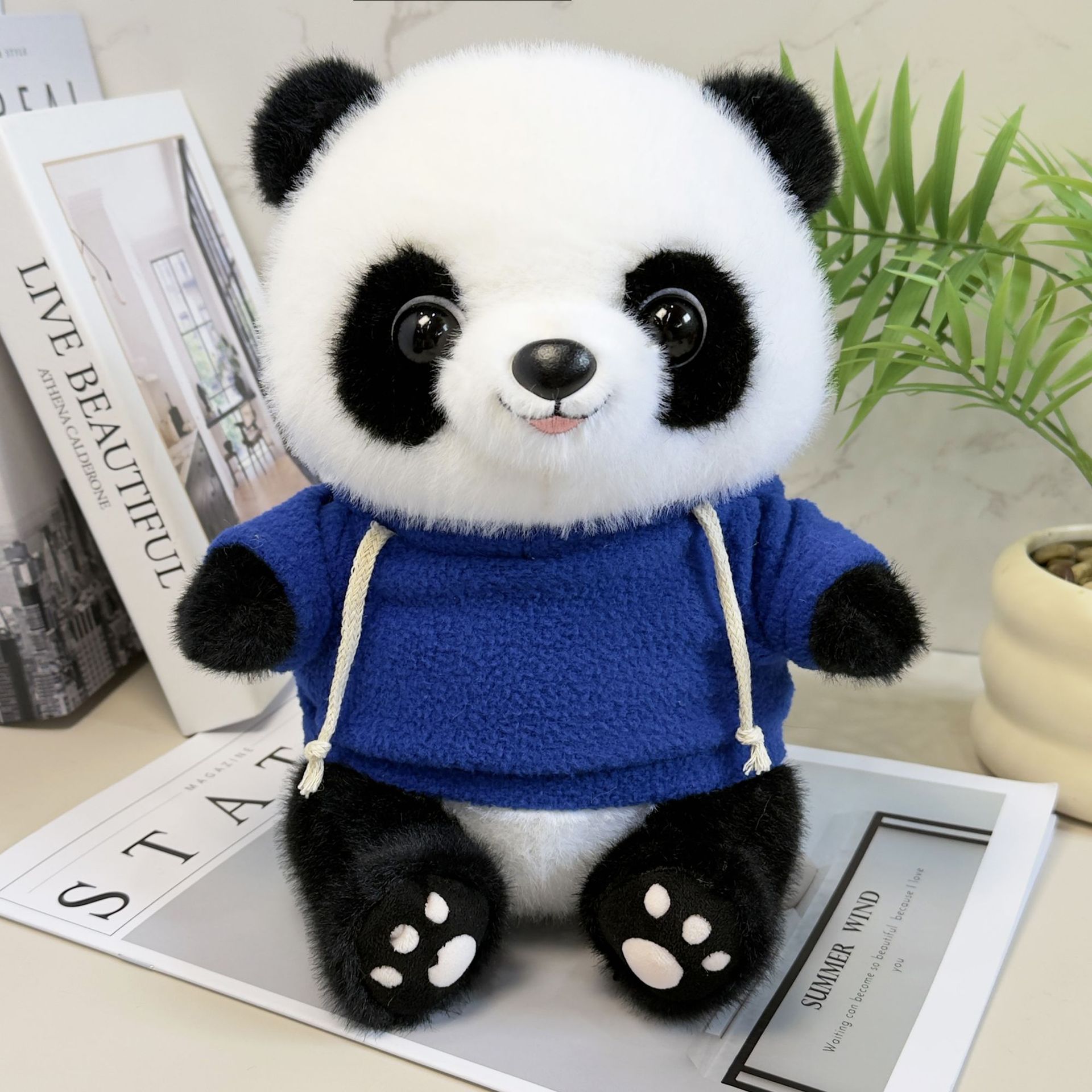 Cute tesoro nacional panda muñeca muñeca de peluche muñeca panda muñeca Chengdu logotipo de la empresa de impresión de recuerdos