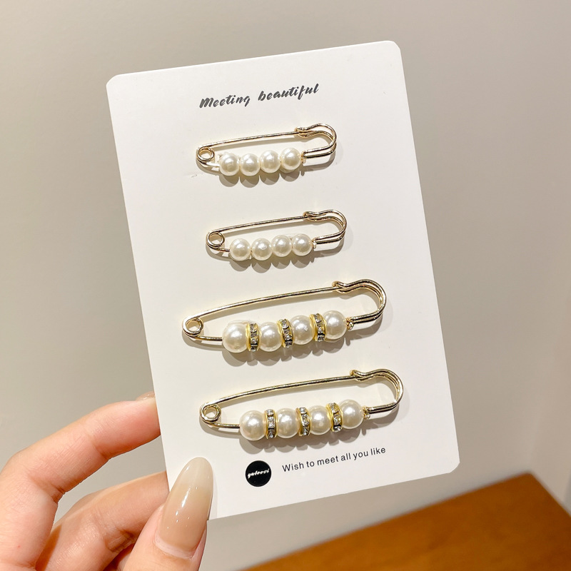 Falda con hebilla de cintura de perlas, circunferencia de cintura grande, cambio de artefacto, hebilla anti-luz, ropa, broche de diseño fijo