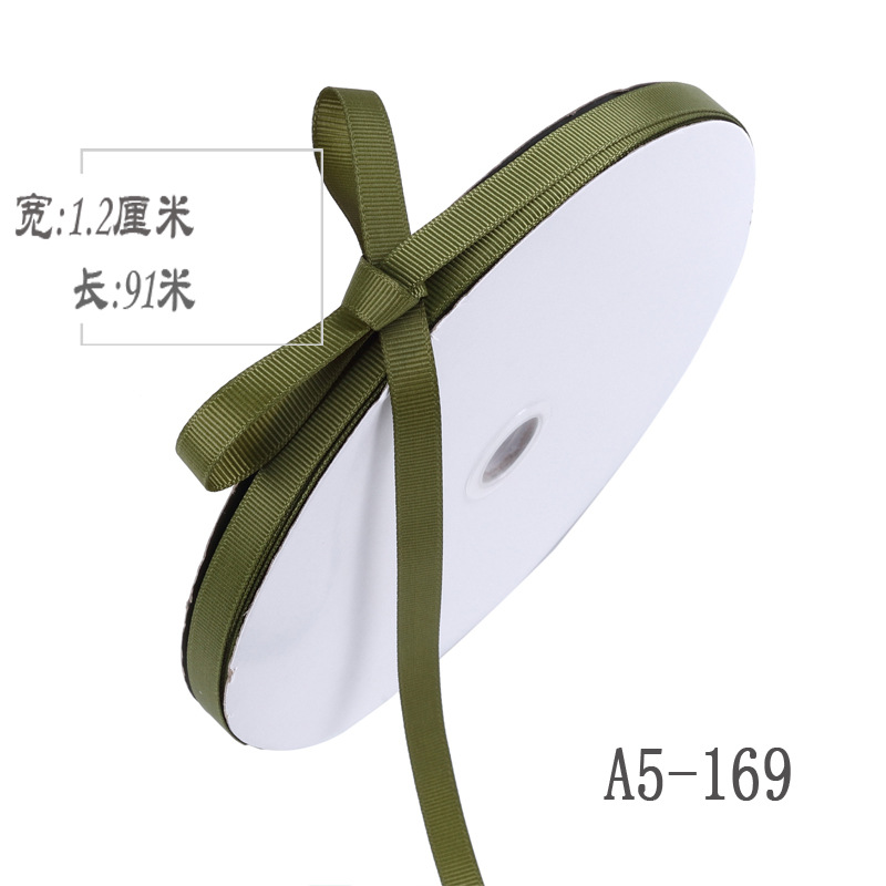 Engrosamiento 1,2 cm de alta densidad costilla cinta arco DIY cinta fruta caja de regalo embalaje cinta de color Ropa Accesorios