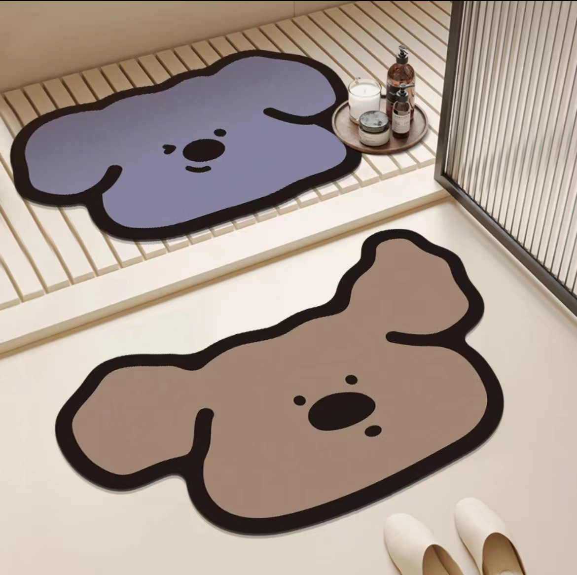 Minimalist Graffiti-style Irregular Animal-shaped Diatomite Mat For Home Bathrooms, Water-absorbent And Non-slip Kitchen_voghion.com