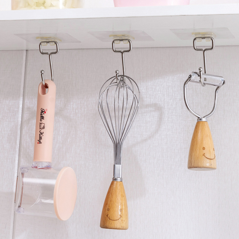 Gancho adhesivo fuerte colgante de pared puerta de carga ropa sin perforar gancho grande gancho de cocina sin costuras gancho pegajoso