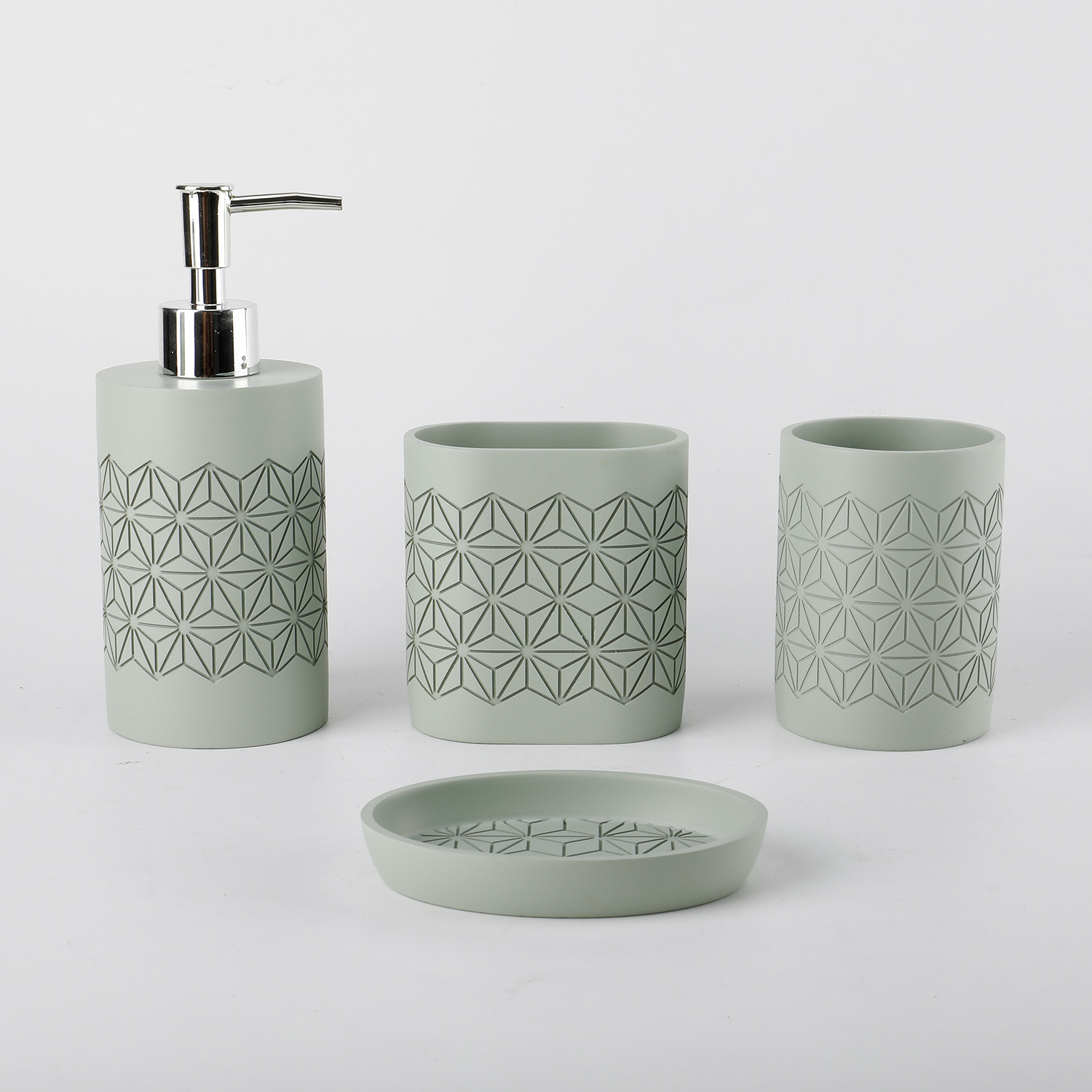 Venta caliente transfronteriza Juego de baño de resina para el hogar nórdico Botella de desinfectante de manos con patrón de mármol Juego de lavado de baño de cuatro piezas