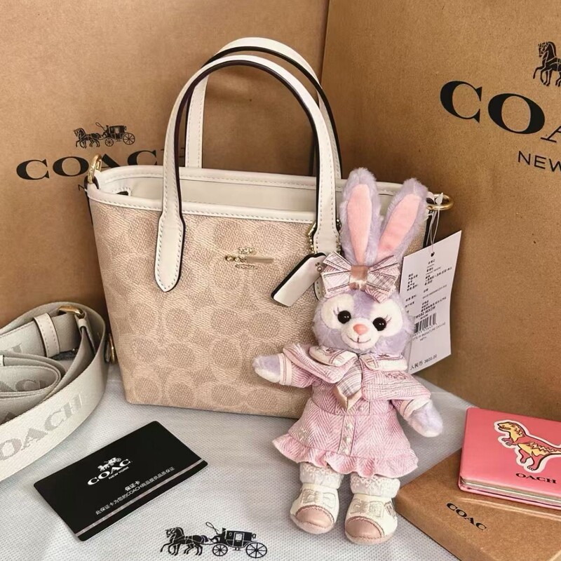 Koujia City15Mini Small Tote Bag Shoulder Bag Handbag Wide Shoulder Strap Monogram Women's Bag Crossbody European and American Retro Koujia City15Mini Small Tote Bag Shoulder Bag Handbag Wide Shoulder Strap Monogram Women's Bag Crossbody European and American Retro