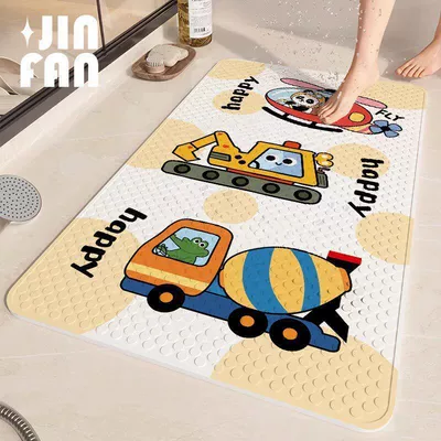 Avtomobil döşəmə paspasları — anti-slip mat for children, shower - aircraft-excavator-oil-tanker-square-suction-cup-floor-mat-4070cm