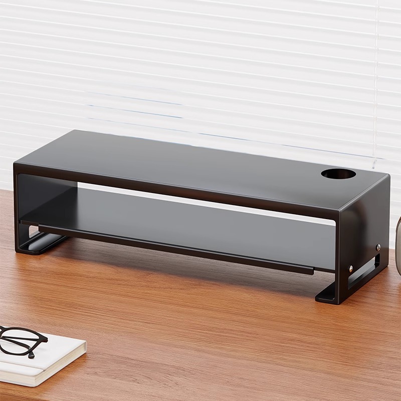 电脑显示器增高架办公室屏幕支撑架桌面整理收纳盒台面书本置物架