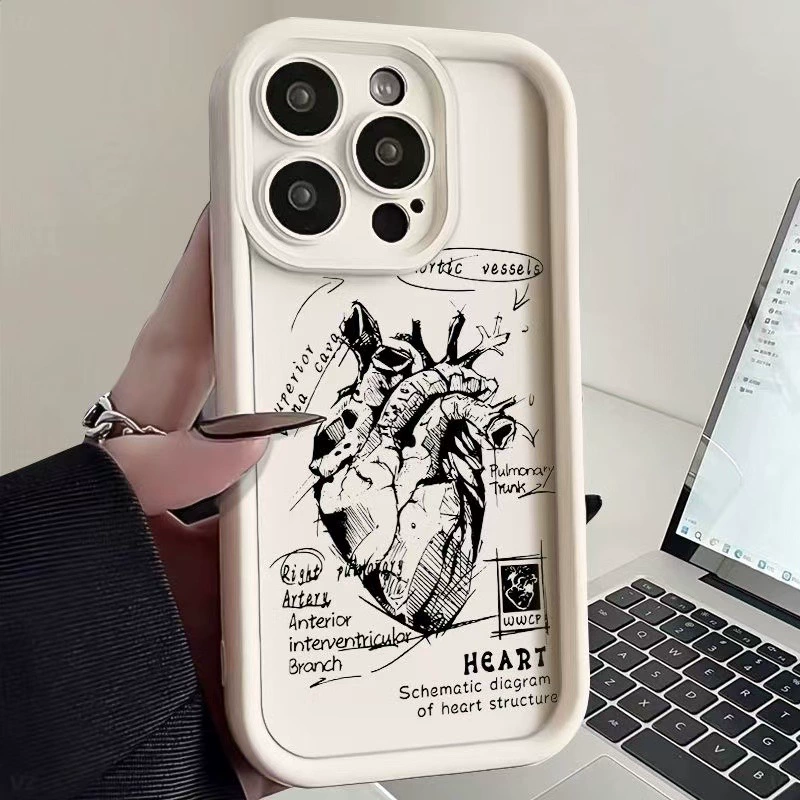 Чехол для телефона (Apple) iPhone 6–17 серии, дизайн Heart King Kong, защита от падений, 13 вариантов