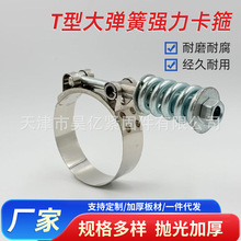 T型大弹簧强力卡箍316不锈钢材质耐高低温抗腐蚀汽车工业用卡箍