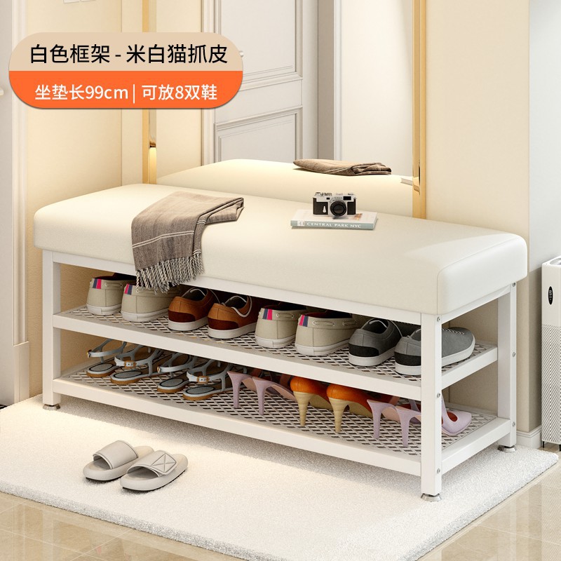 Taburetes personalizados en la puerta de metal simple en la casa se pueden sentar en la puerta, taburetes bajos de lujo ligeros, taburetes para cambiar zapatos