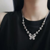 Retro necklace from pearl hip-hop style, trend small design pendant suitable for men and women, internet celebrity