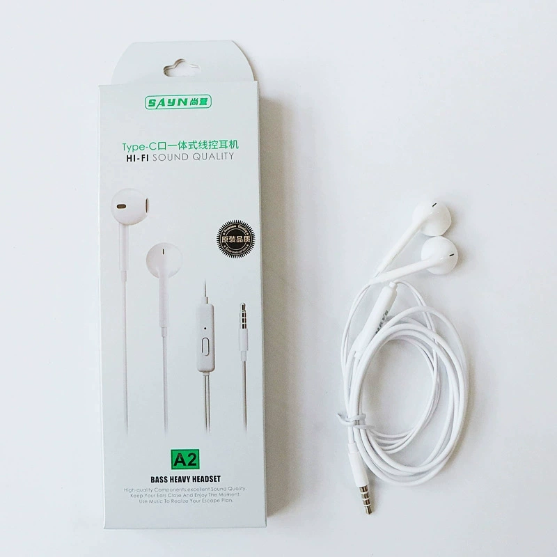 In-ear Headphones A3/A8 Type-C & 3.5 mm Wired Earphones, Hi‑Fi Bass, Compatible Huawei Xiaomi