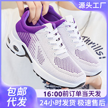 运动鞋女新款秋季百搭气垫跑步鞋大码时尚透气女鞋轻便休闲鞋代发