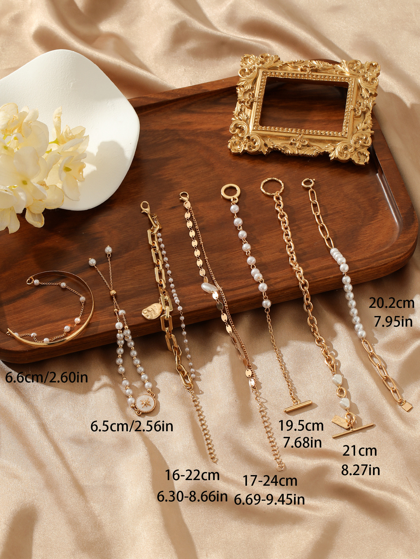 Bracelets Classification Casual Simple Style Geometric 304 Stainless Steel Artificial Pearl Wholesale Bracelets
