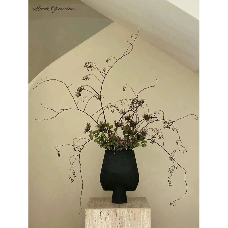 Керамический горшок в стиле ваби-саби, керамическая ваза, гидропонные цветы, композиция из сухоцветов, украшение для гостиной, декор для входа в B&B, декоративные элементы