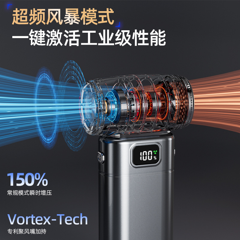 暴力タービンファン2025新型クロスボーダー高速タービン屋外2025吹塵デスクトップ小ファン|undefined