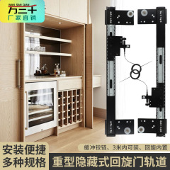 隠れ家のタンスの折り畳みの回転の扉の金属の軌道の部品の側は見えない挿入式のスライドの金属の部品を詰めます。