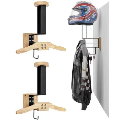 Multifunctional Wooden Helmet Holder Motosiklet dəbilqə rəfləri