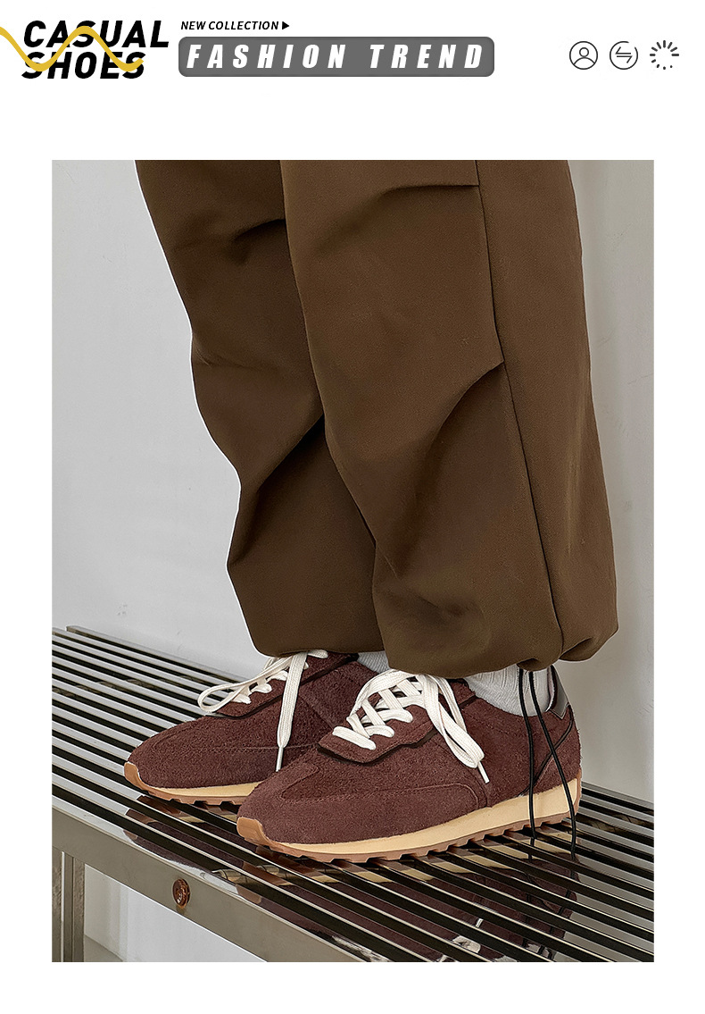 3699 Retro Jogging Shoes For Men And Women Couples Hand Woven Sports Shoes Thick Soled Height Enhancing Pointed Toe German Training Shoes_voghion.com