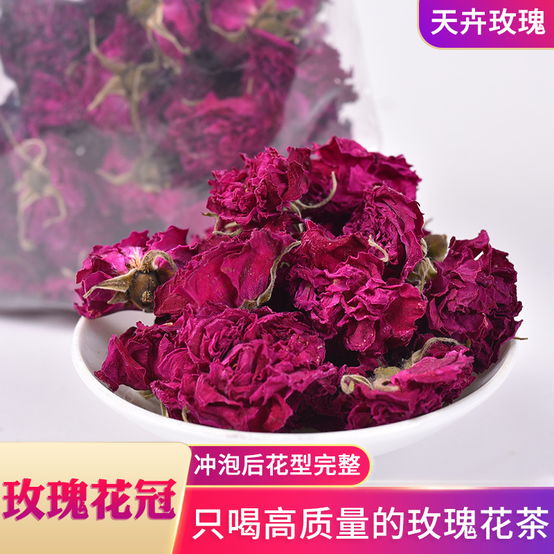 Wholesale New Product drying edible rose garland tea bulk canned dry Rose flat Yin double petal Red Rose Garland tea