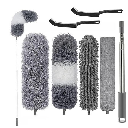 Combinación de alta altitud de fibra de limpieza de cenizas polvo pulverizador de pelo de pollo, pulverizador electrostático flexible, pulverizador de polvo de Schneil, cepillo de polvo de separación image 18
